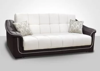 Диван-кровать Кристалл саваж 6 лаки дарк браун микровелюр кожа 24-3