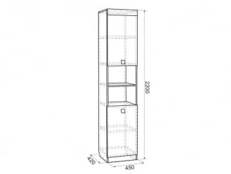 Шкаф комбинированный Энерджи MDE-02 Дуб сонома Белый