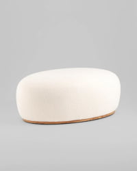 Пуф Полли XL тедди белый без ножек