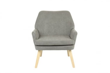 Кресло Харви серый деревянные ножки
