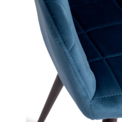 Кресло BEATA (mod. 8266) металл/ткань, 56х60х82 см, синий (G062-48)/черный