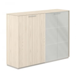 Шкаф средний двойной Atlas NZ-0305+NZ-0335.YN.YN.GLM Ясень Наварра