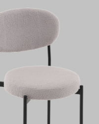 Стул полубарный Бриф DD ПБ букле светло-серый