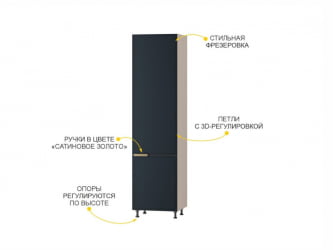 Пенал под встраиваемый холодильник (лев/прав) Флоренция 108.77