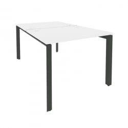 Рабочая станция на П-образном м/к ОНИКС О.МП-Д.РС-2.1.8 Белый Бриллиант/Антрацит / ONIX O.MP-D.RS-2.1.8