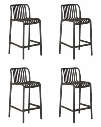 Стул полубарный ДОБРИН CХЛОЕ (темно-серый) 4 шт / DOBRIN CHLOE