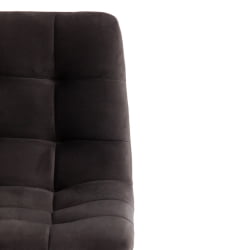 Барный стул CHILLY (mod. 7095пб ) ткань/металл, 53x44x94 см, высота до сиденья 66 см, темно-серый barkhat 14/черный