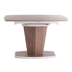 Стол FANCY МДФ HPL, 120-160х85х75 см, Дуб трюфель/Белый