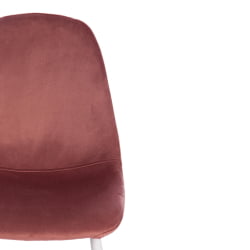 Кухонный стул BREEZE (mod. 4724) вельвет/металл, 44 х 53 х 87 см, Coral (коралловый) HLR44 / белый