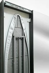 Узкий шкаф в прихожую Iron Slim (правый, купе) Венге