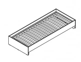 Односпальная кровать KBW 209 Дуб сонома светлый