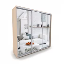 Шкаф-купе 3-х дверный Акцент-Сим З 1500х600  Дуб молочный