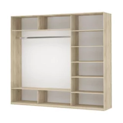 Шкаф-купе трехдверный Прайм 2100 Белое стекло/ДСП/Белое стекло Белый снег