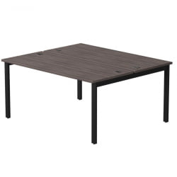 Бенч-система на 2 места на металлокаркасе, опоры 90 гр Everprof EVO 254S018 Дуб Пасадена Черный (1580)