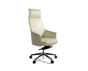 Кресло руководителя Бордо кожа Слоновая кость