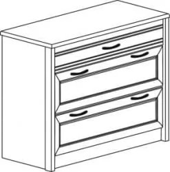 Комод с 3-мя ящиками Флоренция 672  Дуб гарвард