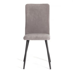 Металлический стул La Rousse NEW, флок , серый/черный, 29, 45x55x93 см