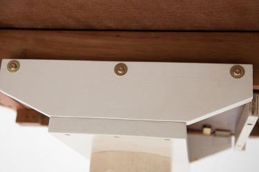 Стол обеденный раскладной Cairo / Каир (CT4260) дерево гевея, 100(133)х100х75см, Античный белый/Темный Дуб