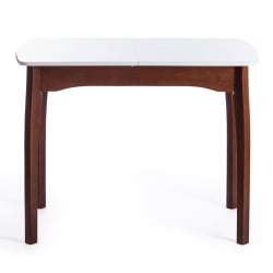 Стол CATERINA бук, мдф, 100+30x70x75, коричневый, белый