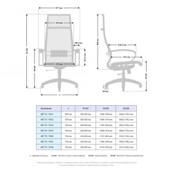 Кресло офисное МЕТТА B 1m 7/K131, Основание 17833 Комплект 2 Серое Черное