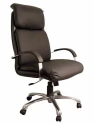 Кресло руководителя Надир хром Кожа