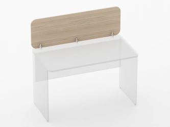 Экран разделительный прямой Глассй 5.14.12 Орех / Glassy