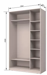 Шкаф-купе венге Хит-24-14-11 Аруба Венге