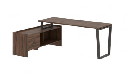 Стол с тумбой EDIS EVCT 19614 Дуб Денвер темный Мокко