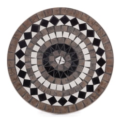 Обеденный стол Secret de Maison ROMEO (mod. PL08-7451RV) металл, 60*72см, белый/плитка калейдоскоп