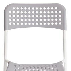 Металлический стул ADDE (mod. C-049) металл/пластик, 39 х 49 х 78 см, Grey (серый) /White (белый)