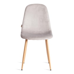 Стул BREEZE (mod. JSC-58) Велюр/металл , 44 х 53 х 86 см, Light grey (светло-серый) HLR14 / натуральный