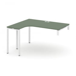 Стол-надставка на опорную тумбу (левый) CОНCЕПТ CН.ОСАН-003(Л) Дуб Винченцо Белый / CONCEPT CN.OSAN-003(L)