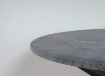 Круглый раздвижной стол Орфей 49.1 Мрамор темный