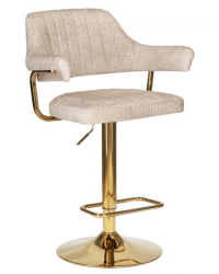 Стул барный ДОБРИН CХАРЛЙ ГОЛД (бежевый твид (ЛЕО26)) 2 шт / DOBRIN CHARLY GOLD (LEO26))