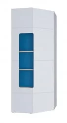 Угловой шкаф Палермо Юниор 08 Белый глянец Ясень шимо светлый Синий