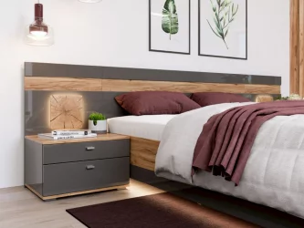 Спальный гарнитур Фиджи №1 Дуб Золотой Антрацит