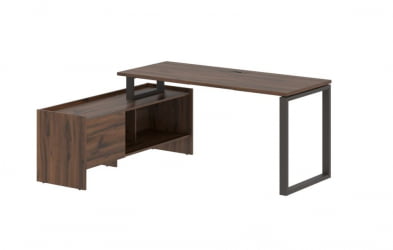 Стол с тумбой ЕДИС ЕКCТ 17614 Дуб Денвер темный Мокко / EDIS EQCT