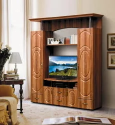 Набор мебели для гостиной Грация 8.3 МДФ глянец Венге/Венге шелк