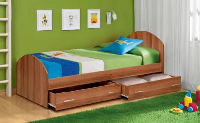 Кровать с ящиками на уголках №2 ЛДСП 900*1900 Вишня Оксфорд