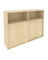 Шкаф-купе приставной Метал Сйстем Б.ШК-2 Акация/Серый / Metal System