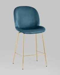 Стул полубарный Беетле со спинкой голд Маренго / Beetle gold