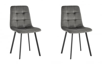 Стул Чиллй велюр антрацитовый 2 шт. / Chilly
