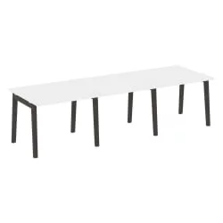 Стол переговорный (3 столешницы) ОНИКС ВООД ОВ.ПРГ-3.1 Белый Бриллиант/Темный / ONIX WOOD OW.PRG-3.1