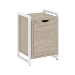 Тумба на регулируемых опорах с распашным фасадом LOFT VR.L-T2.O Металл белый Дуб Аттик