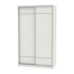 Белый шкаф-купе в прихожую Б-220х135х60-3(ВД-Д7Д7) / B-220х135х60-3(ВД-D7D7)