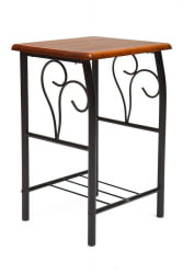 Тумба прикроватная PICCOLO Черный/красный дуб