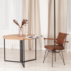 Стул PRIX (mod. 291) металл/экокожа, 53 x 57 x 80.5 см, brown (коричневый) PY-291