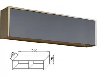 Шкаф навесной Куб К02 Белый софт Дуб ирландский