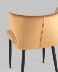 Стул Матео черные ножки велюр Терракотовый