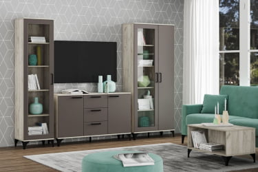 Стол журнальный Марсель НМ 013.81 Дуб Крафт серый